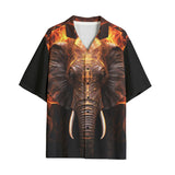 Hawaiian Shirt Elefant in Flame