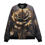 Bomber Jacket Gothic Golden Flower in Dark