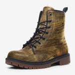 Leather Boots Antique Bronze Canvas