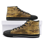 High-Top Canvas Shoes Antique Bronze Canvas