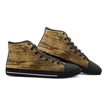 High-Top Canvas Shoes Antique Bronze Canvas