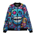 Bomber Jacket Graffiti Skulls with Smile