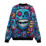 Bomber Jacket Graffiti Skulls with Smile