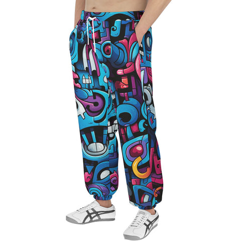 Men's Sweatpants Futuristic Skull Motifs