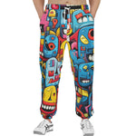 Men's Sweatpants Colorful Robots Graffiti Art