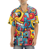 Hawaiian Shirt Colorful Robots Graffiti Art