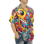 Hawaiian Shirt Colorful Robots Graffiti Art