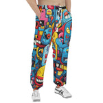 Men's Sweatpants Colorful Robots Graffiti Art