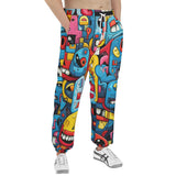 Men's Sweatpants Colorful Robots Graffiti Art