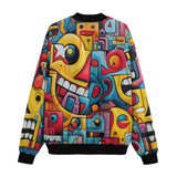 Bomber Jacket Colorful Robots Graffiti Art