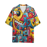 Hawaiian Shirt Colorful Robots Graffiti Art