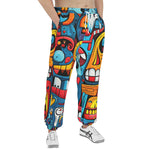 Men's Sweatpants Urban Graffiti Robotic Motifs