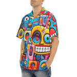 Hawaiian Shirt Urban Graffiti Robotic Motifs