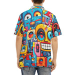 Hawaiian Shirt Urban Graffiti Robotic Motifs