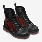 Leather Boots Gothic Angel Wings