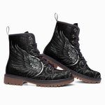 Leather Boots Gothic Darkness Wings