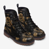 Leather Boots Gothic Flower Art