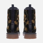 Leather Boots Gothic Flower Art