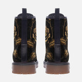 Leather Boots Gothic Flower Art