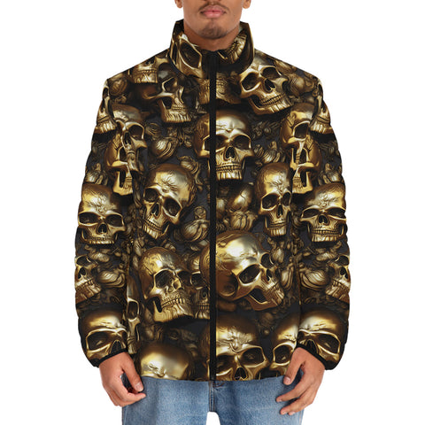Down-Padded Puffer Jacket Golden Skulls
