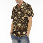 Men's Polo Shirt Golden Skulls