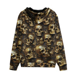 Men's Zip Up Hoodie Golden Skulls