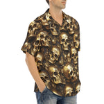 Hawaiian Shirt Golden Skulls