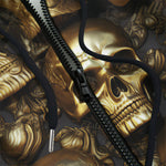 Men's Zip Up Hoodie Golden Skulls