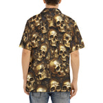 Hawaiian Shirt Golden Skulls