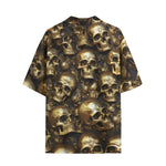 Hawaiian Shirt Golden Skulls