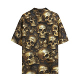 Hawaiian Shirt Golden Skulls