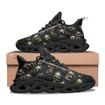 Sports Sneakers Dark Golden Skulls Collage