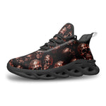 Sports Sneakers Red Metal Zombie Skulls