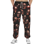 Men's Sweatpants Red Metal Zombie Skulls