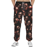 Men's Sweatpants Red Metal Zombie Skulls