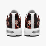 Air Cushion Sneakers Red Metal Zombie Skulls
