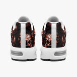 Air Cushion Sneakers Red Metal Zombie Skulls