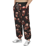 Men's Sweatpants Red Metal Zombie Skulls