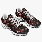 Air Cushion Sneakers Red Metal Zombie Skulls