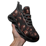 Sports Sneakers Red Metal Zombie Skulls