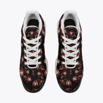 Air Cushion Sneakers Red Metal Zombie Skulls