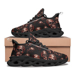 Sports Sneakers Red Metal Zombie Skulls