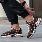 Air Cushion Sneakers Red Metal Zombie Skulls