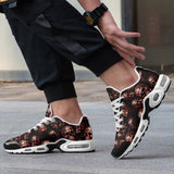 Air Cushion Sneakers Red Metal Zombie Skulls