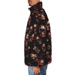 Down-Padded Puffer Jacket Red Metal Zombie Skulls