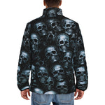 Down-Padded Puffer Jacket Blue Metal Skulls