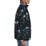 Down-Padded Puffer Jacket Blue Metal Skulls