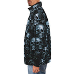 Down-Padded Puffer Jacket Blue Metal Skulls