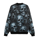 Bomber Jacket Blue Metal Skulls