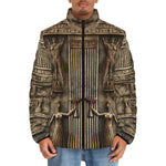 Down-Padded Puffer Jacket Egyptian Stone Artwork